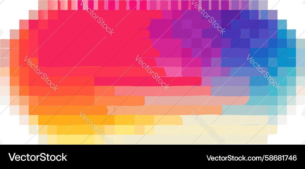 Abstract pixelated gradient color block design Vector Image