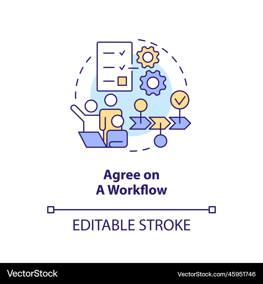Agree on workflow concept icon Agree on workflow concept icon vector image