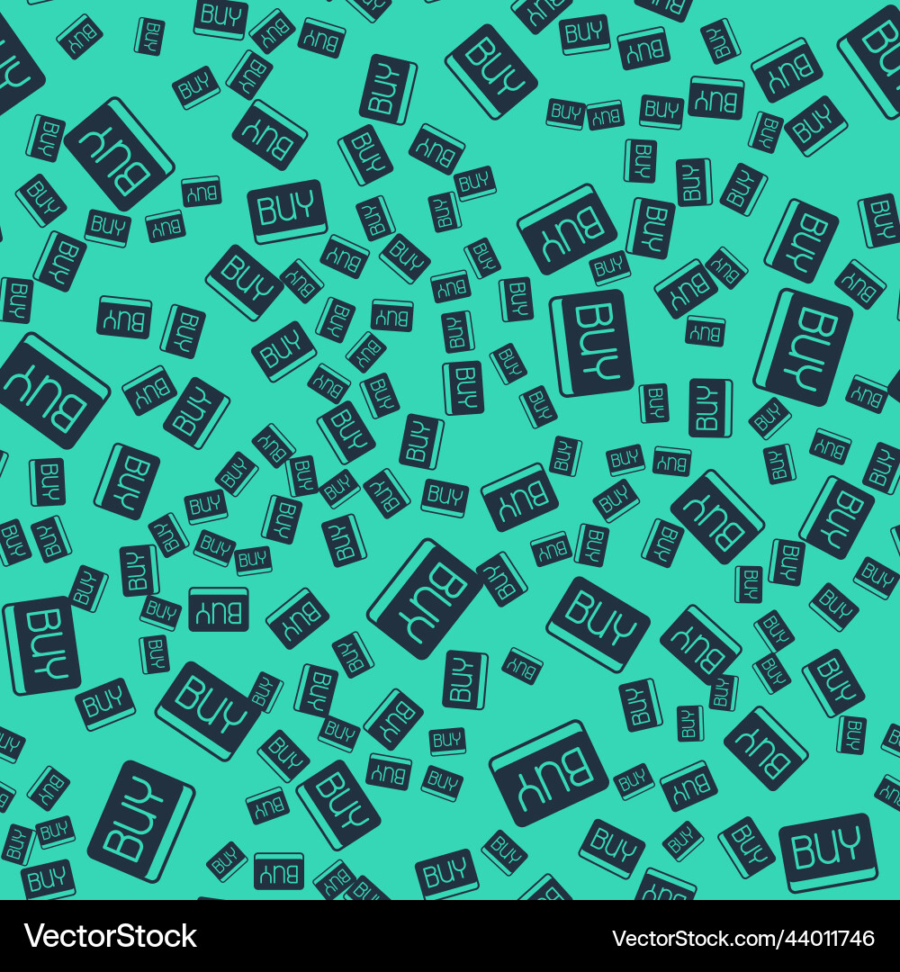 Black buy button icon isolated seamless pattern Black buy button icon isolated seamless pattern vector image