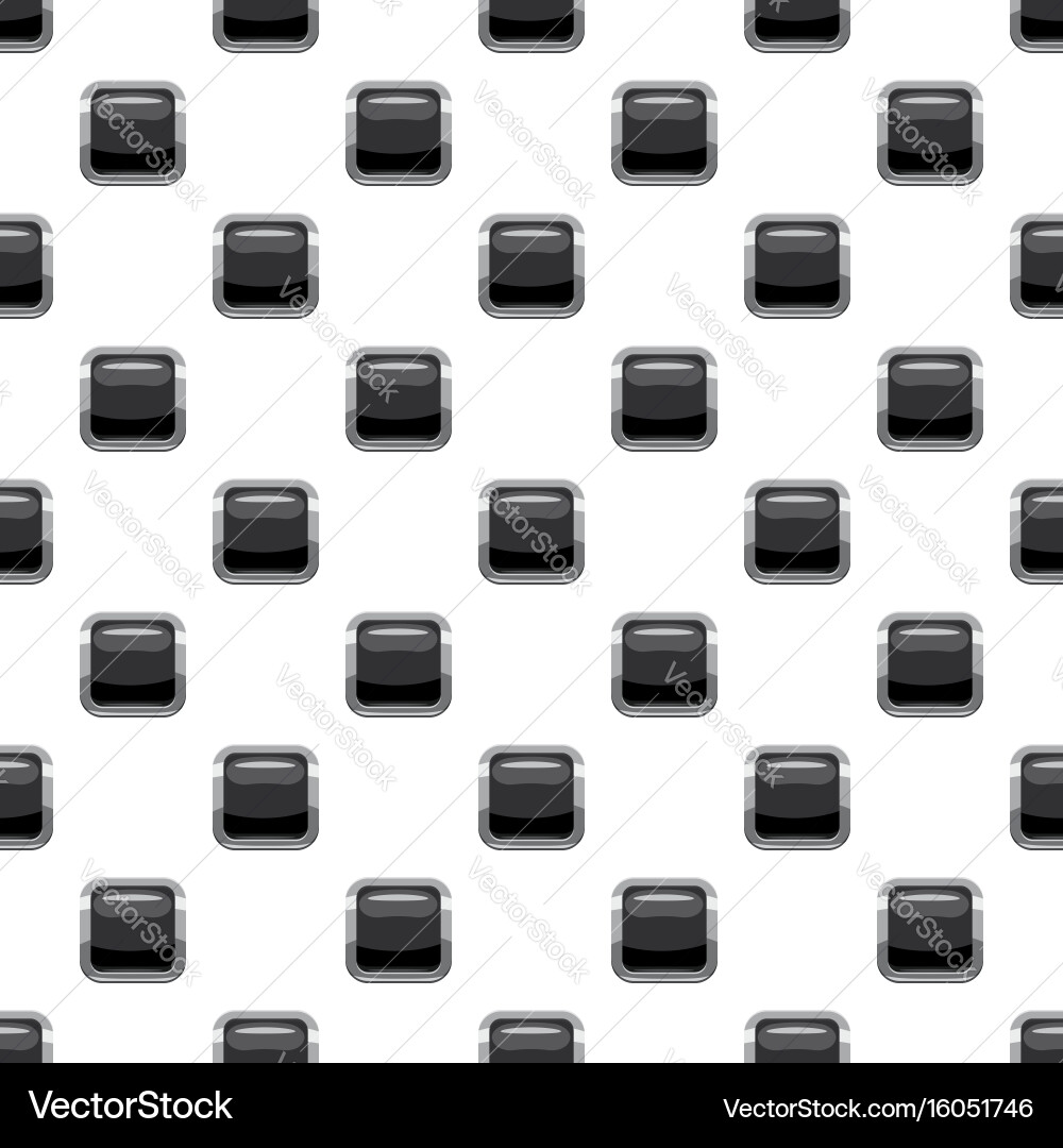 Black square button pattern vector image
