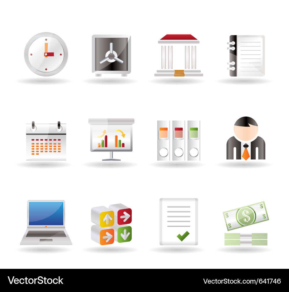 Business & Finance Icon Set Vektorbild