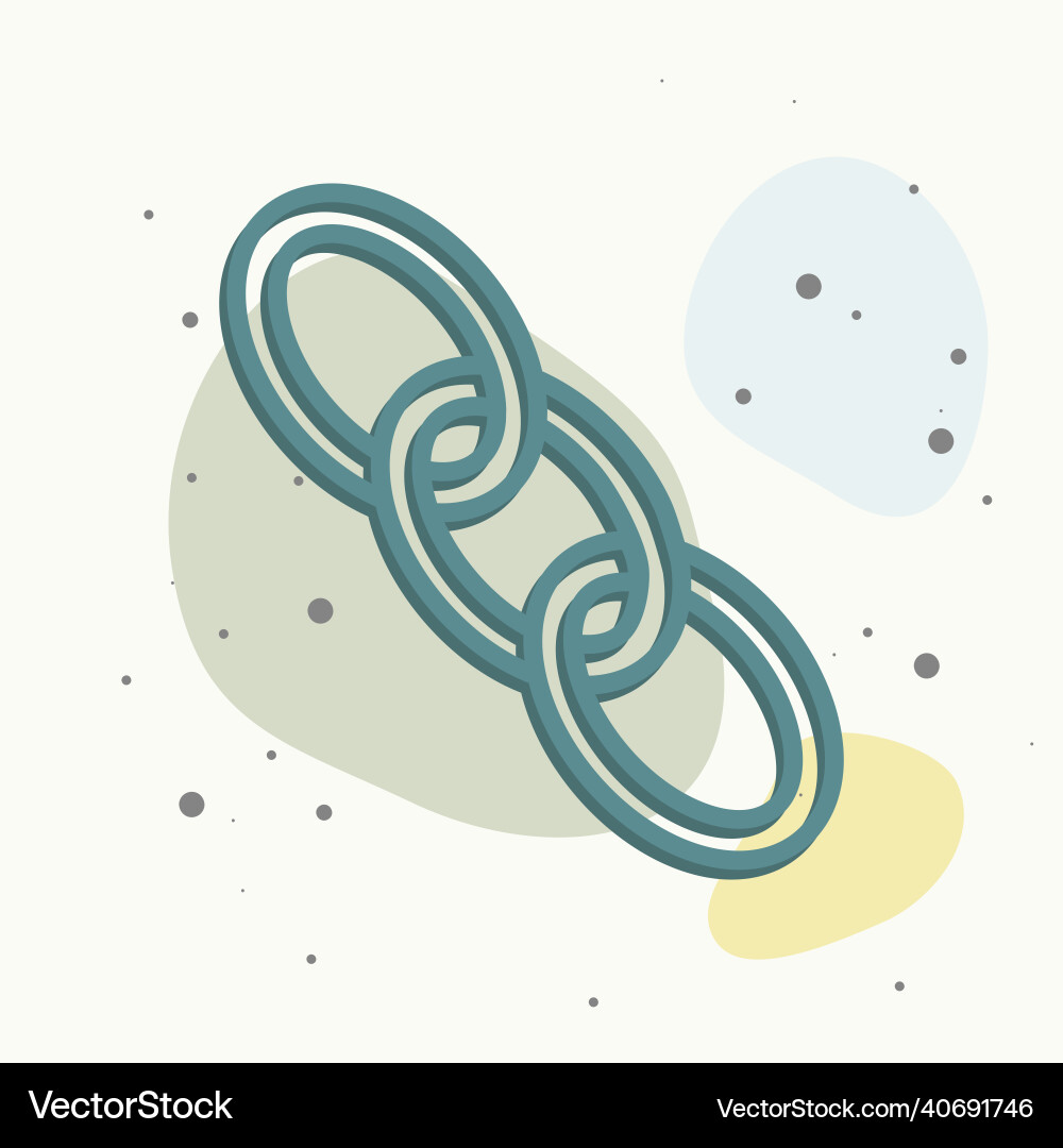 Chain links icon on multicolored background Chain links icon on multicolored background Vector Image