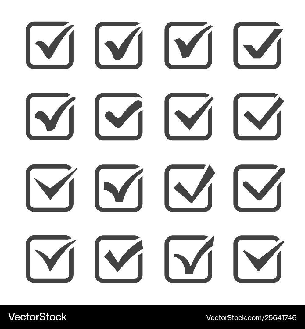 Checkbox Icon Set vector image