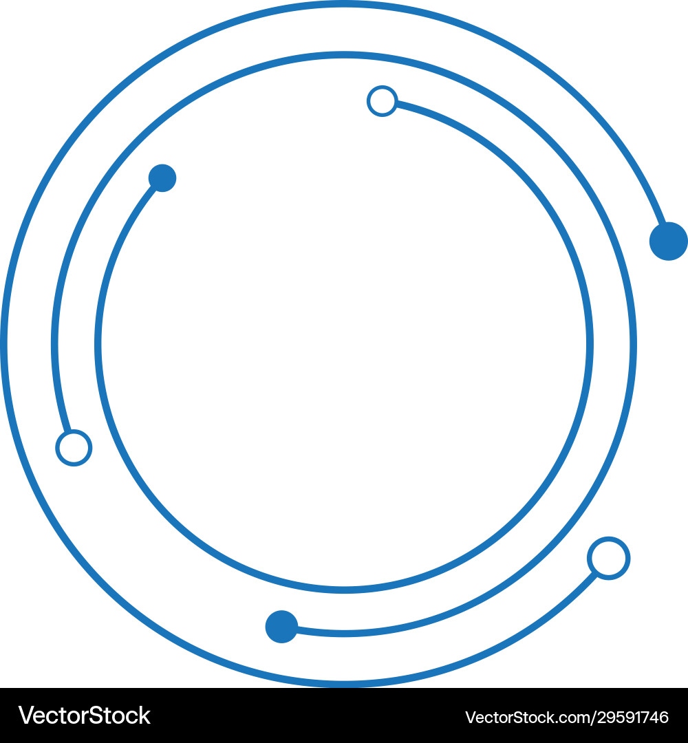 Circuit circle template Vector Image