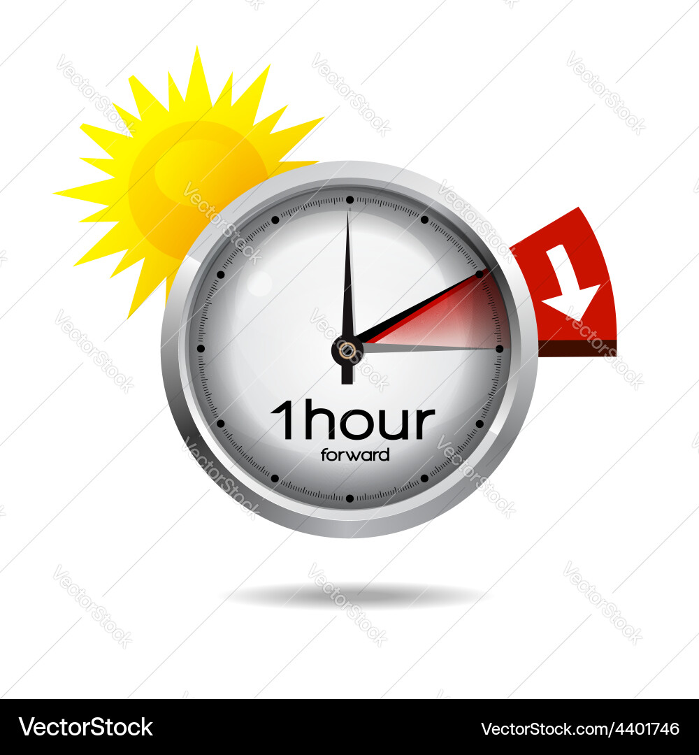 Daylight Saving Time Transition Vector Image