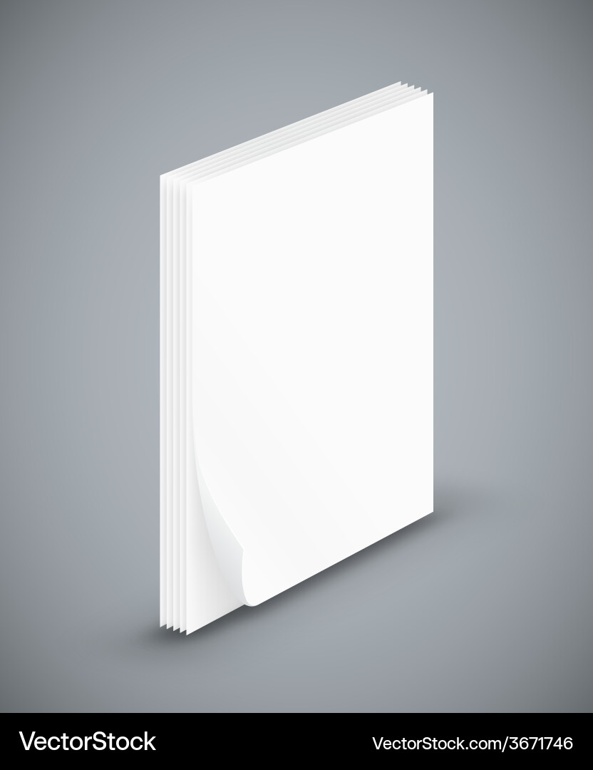 Empty paper three sheets Vector Image