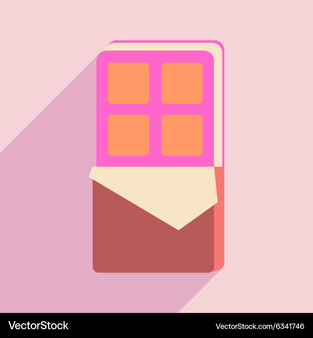 Flat with shadow icon and mobile application ice Vector Image