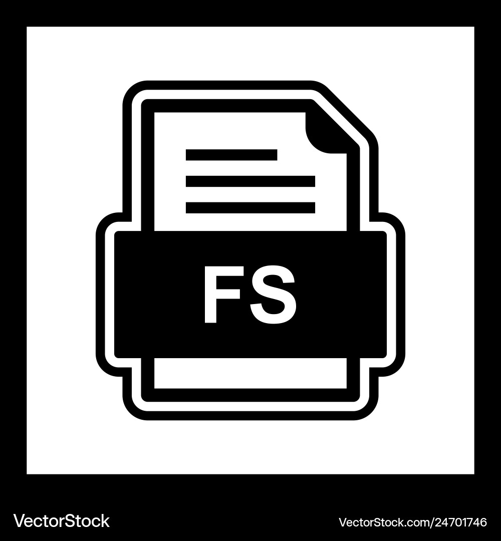 Fs file document icon vector image