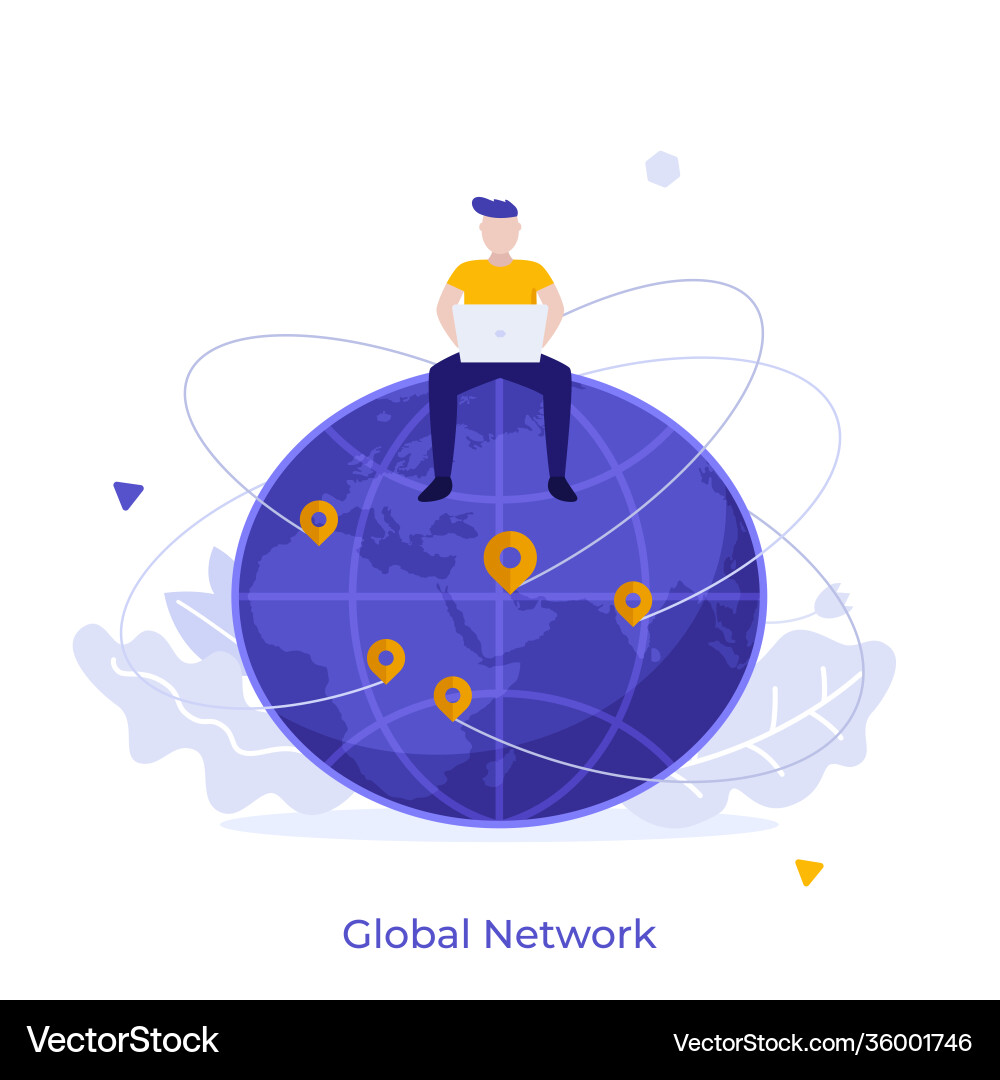 Global Network Communication vector image