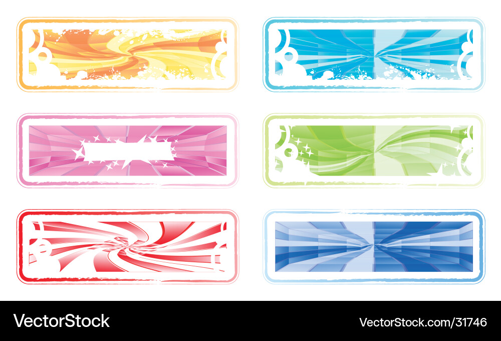 Grunge celebration banners Vector Image