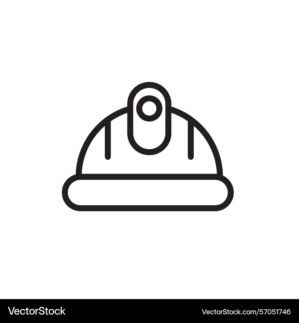 Helmet safety icon line design Helmet safety icon line design Vector Image