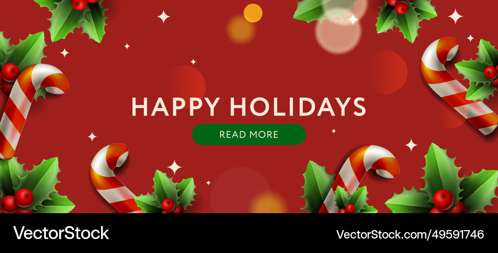 Holidays header background with border vector image