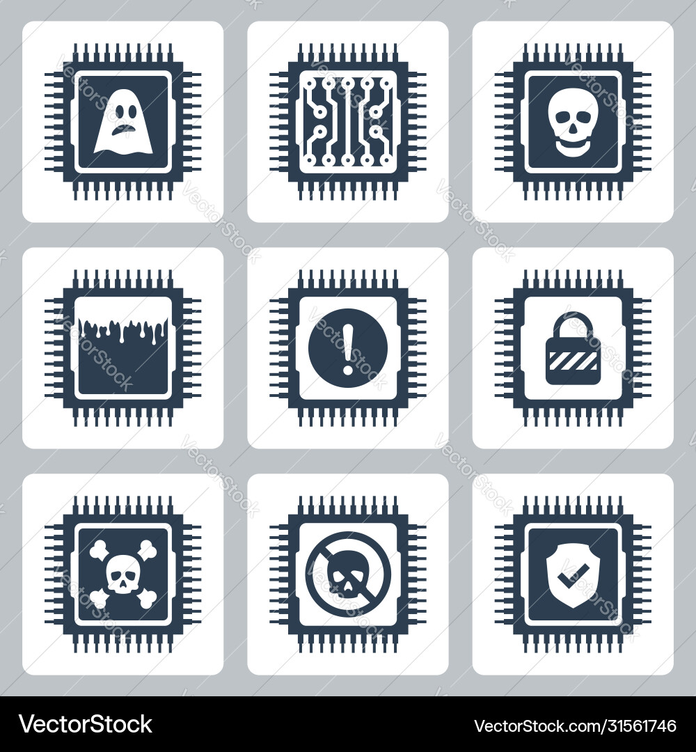 Icon setzt cpu kritische Schwachstellen ausnutzen Icon setzt cpu kritische Schwachstellen ausnutzen vektorbild