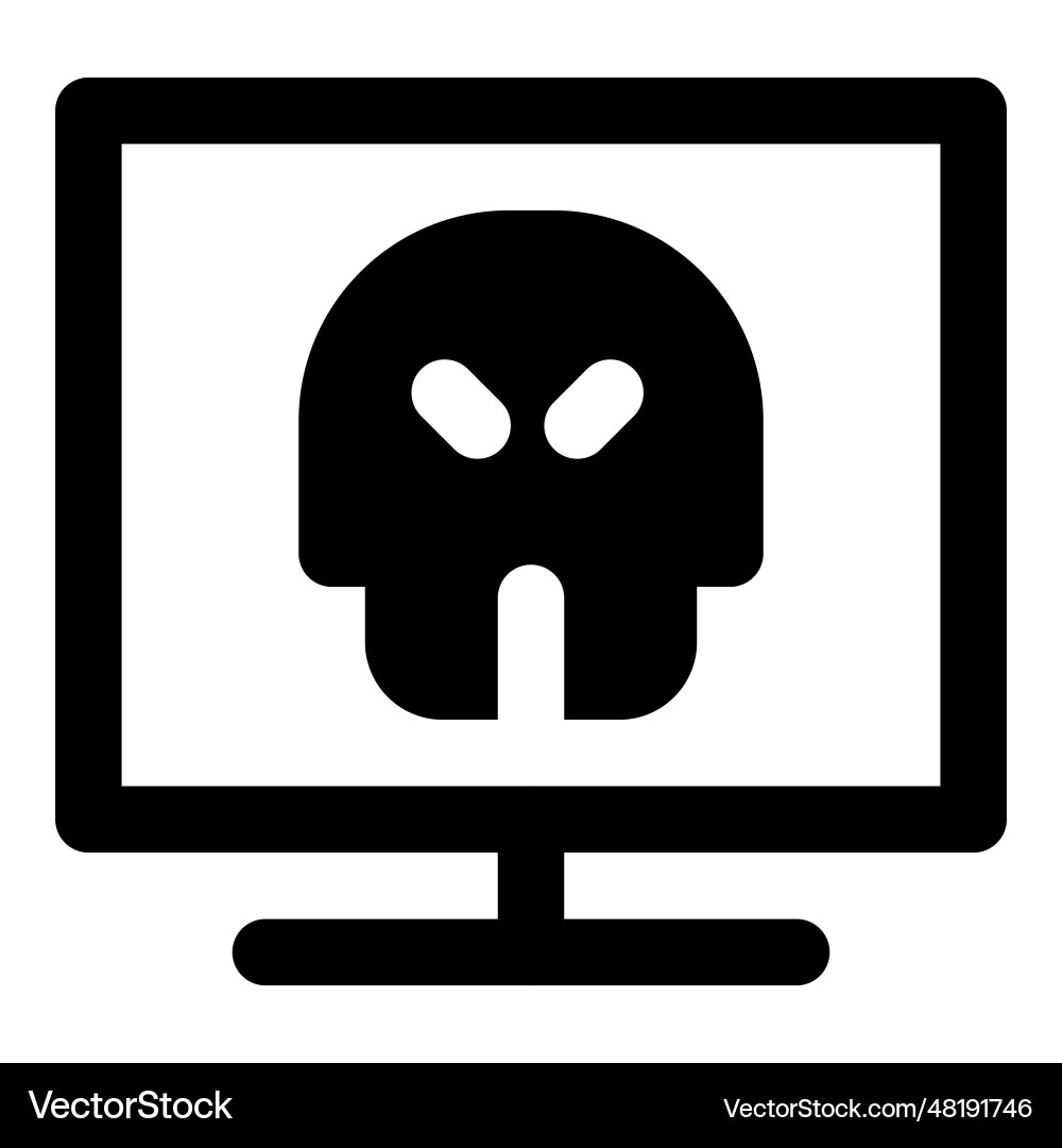 Malicious software placed on the system to commit vector image