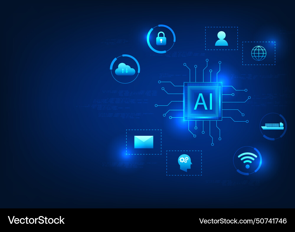 Microchip technology that has an artificial Microchip technology that has an artificial vector image