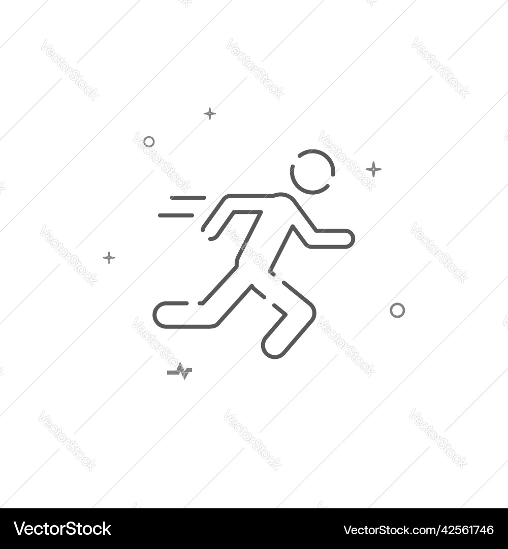 Running man simple line icon symbol Running man simple line icon symbol vector image