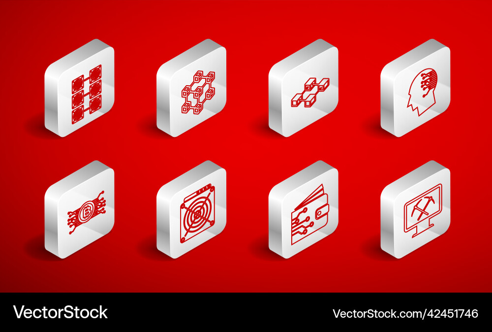Set line mining with monitor and pickaxe Set line mining with monitor and pickaxe vector image