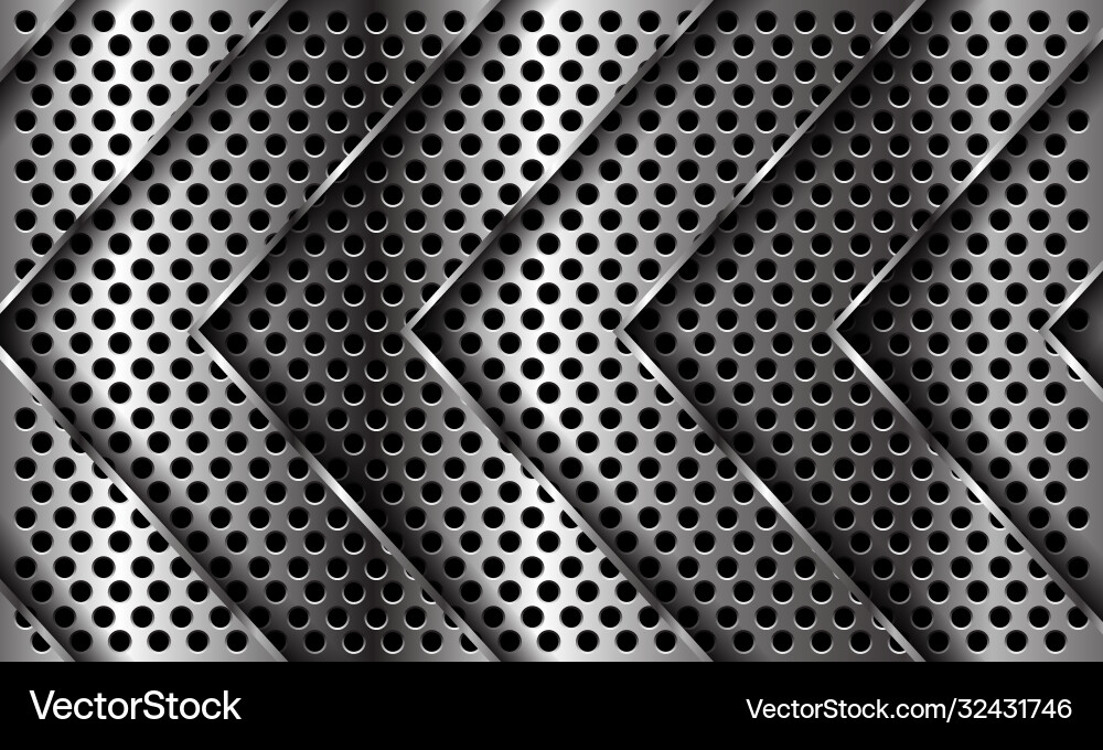 Silver Mesh Arrow Pattern Vector Image