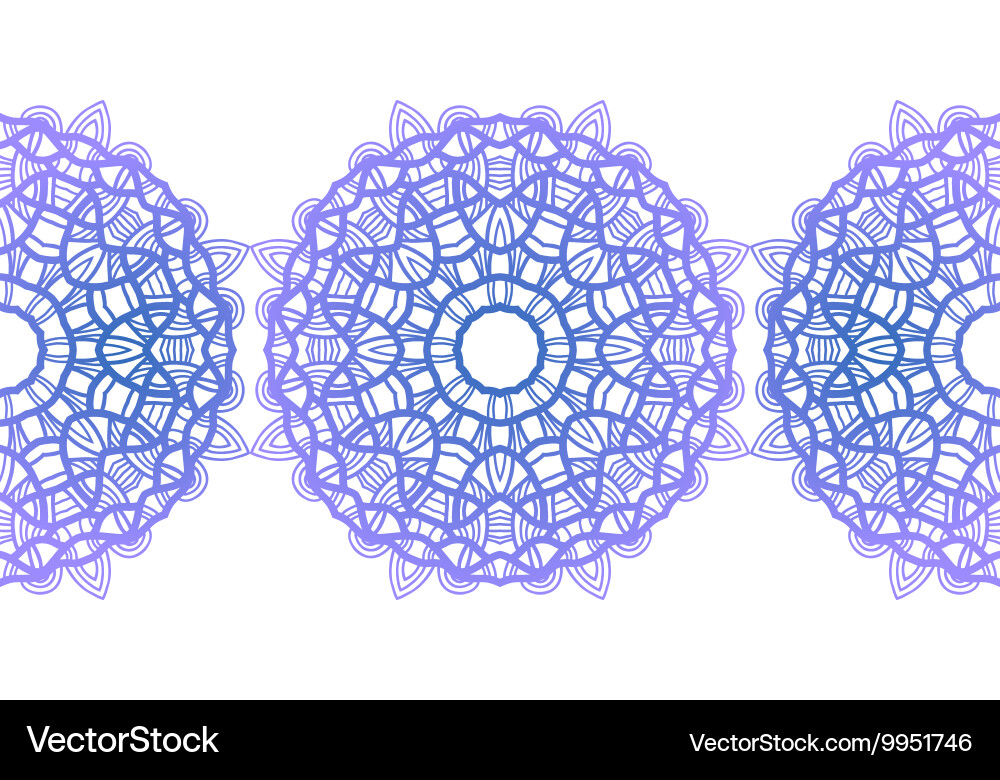 Snowflake christmas seamless pattern circular Vector Image
