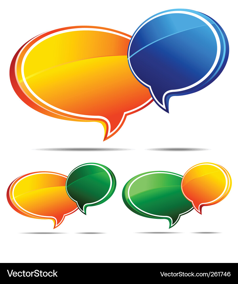 Speech bubbles Royalty Free Vector Image - VectorStock