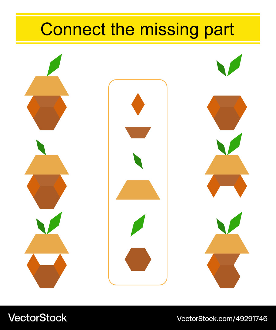 Task for the development of attention and logic Task for the development of attention and logic Vector Image