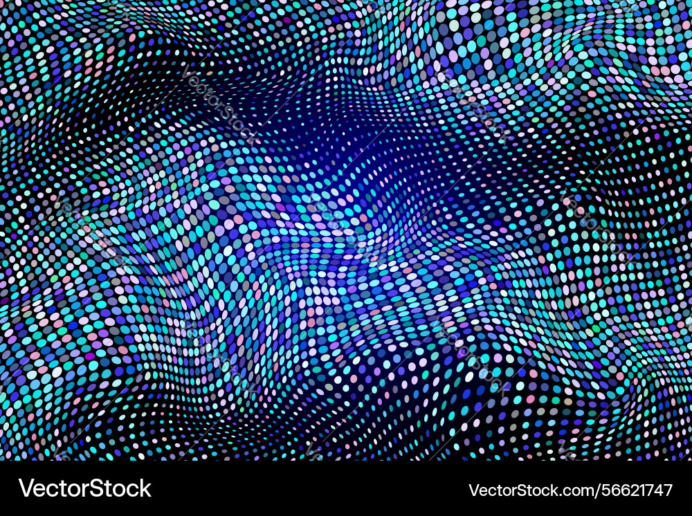 A swirling textured pattern of colorful dots vector image