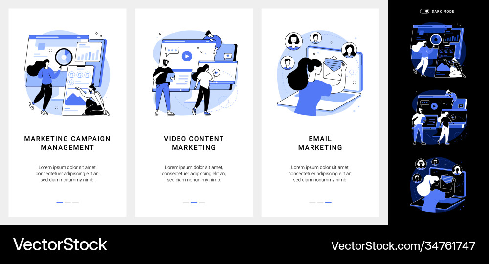 Campaign tracking and analysis mobile app ui kit Campaign tracking and analysis mobile app ui kit vector image