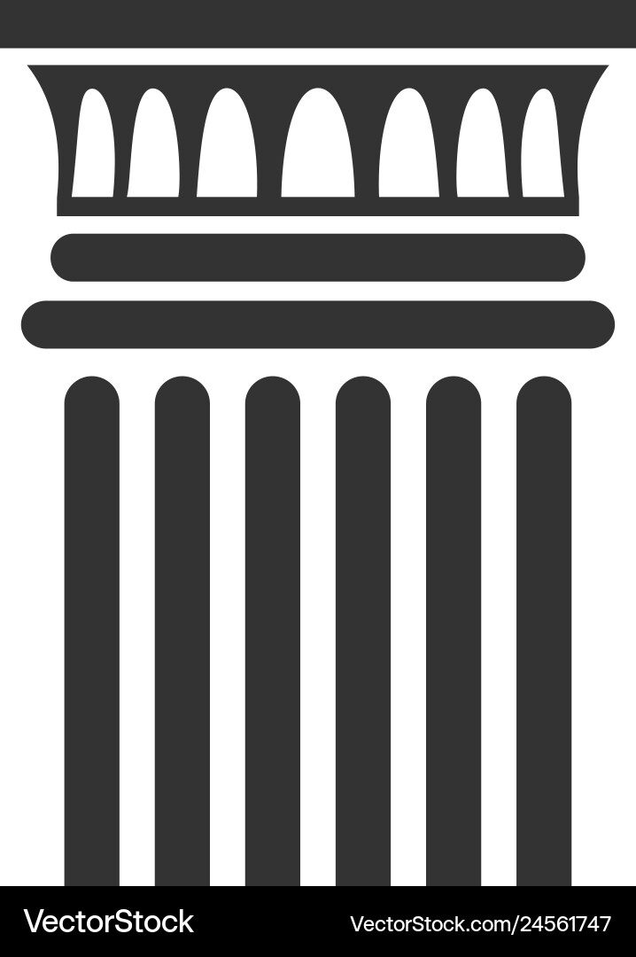 Classic column icon architectural and interior Classic column icon architectural and interior vector image