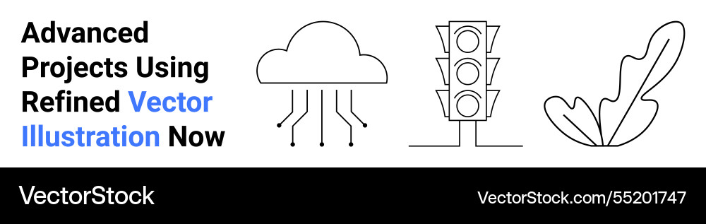 Cloud computing traffic signals and nature Cloud computing traffic signals and nature vector image