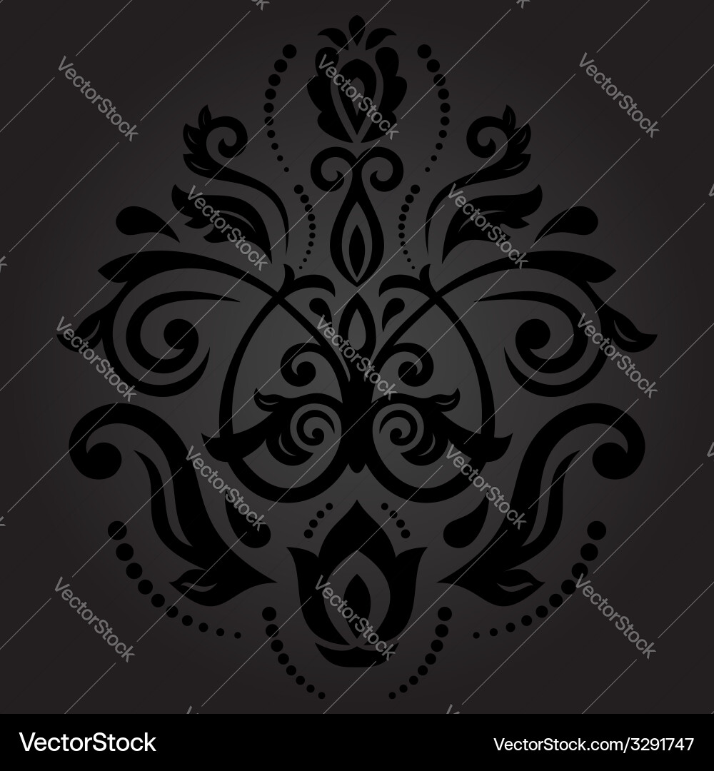 Damask seamless pattern orient background Vector Image