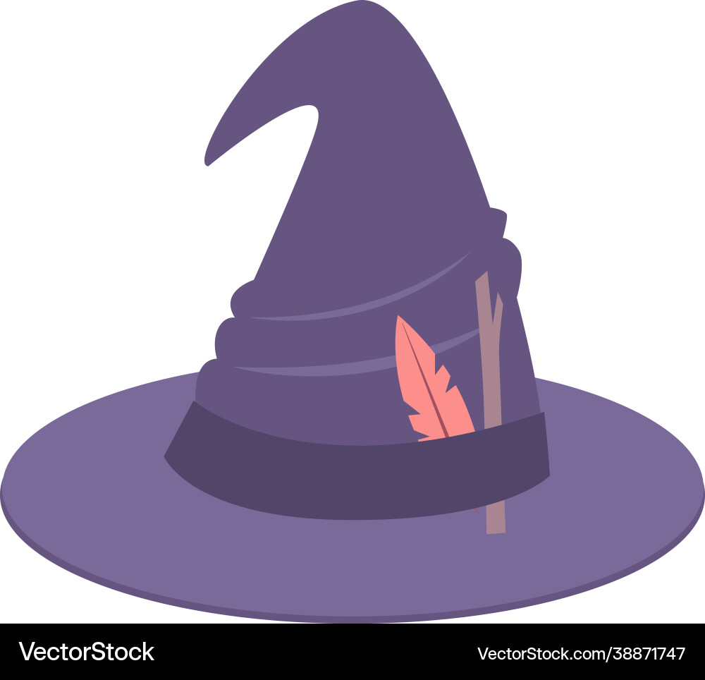Dark Witch Hut mit Blättern Vektorbild