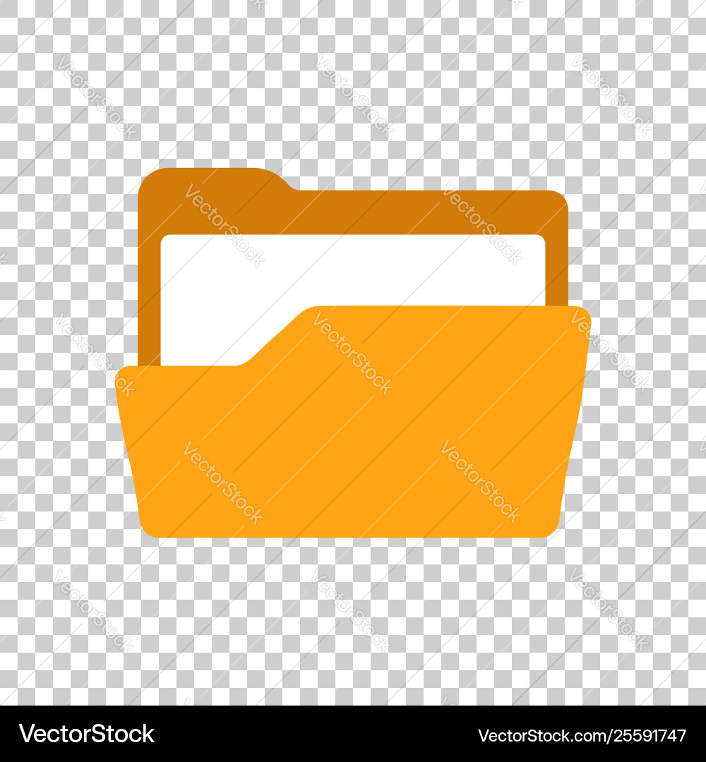 File folder icon in transparent style documents Vector Image