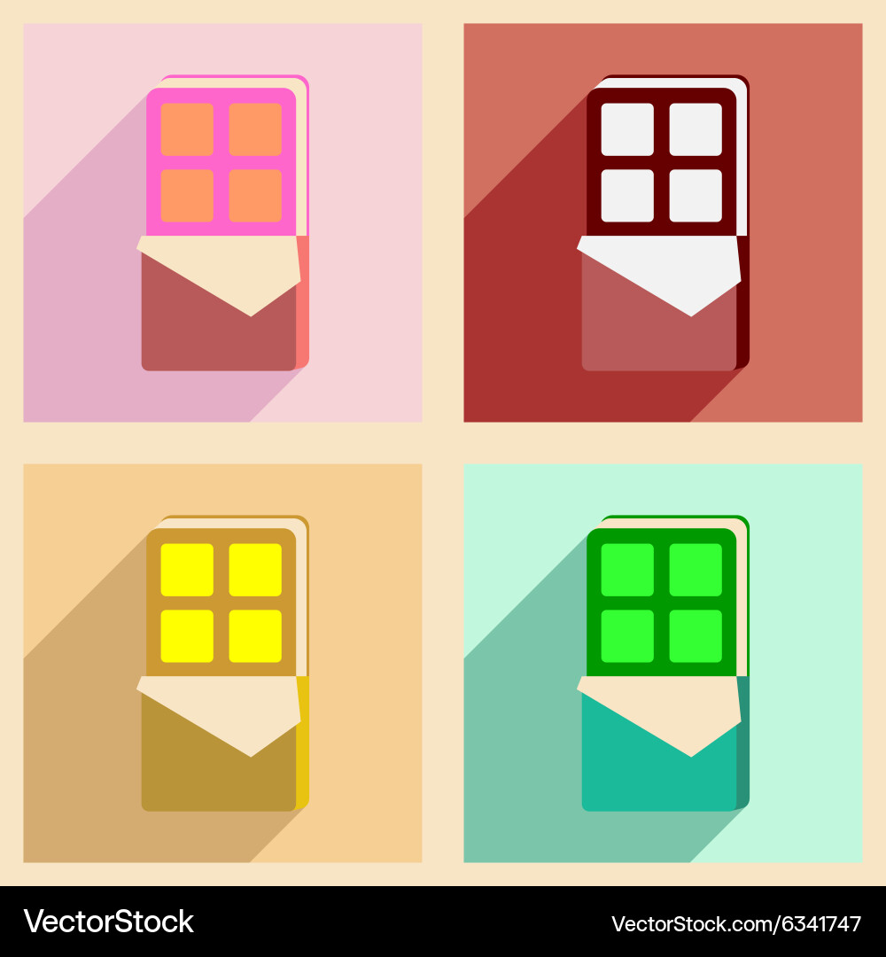Flat with shadow concept and mobile application vector image
