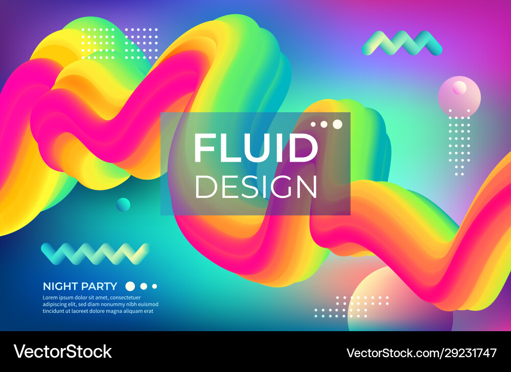 Fluid Abstract Color Background vector image
