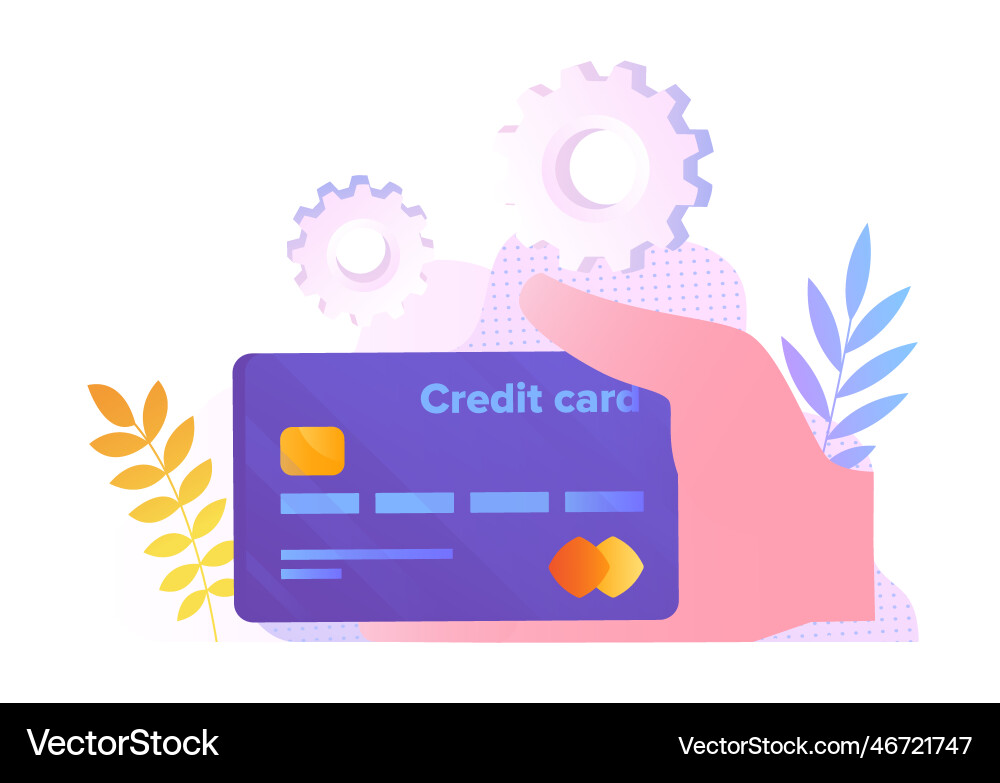 Hand with credit card Hand with credit card vector image
