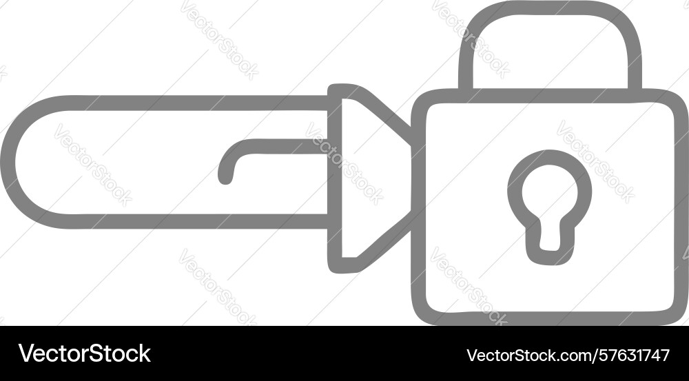 Key and lock icon symbolizing security access vector image