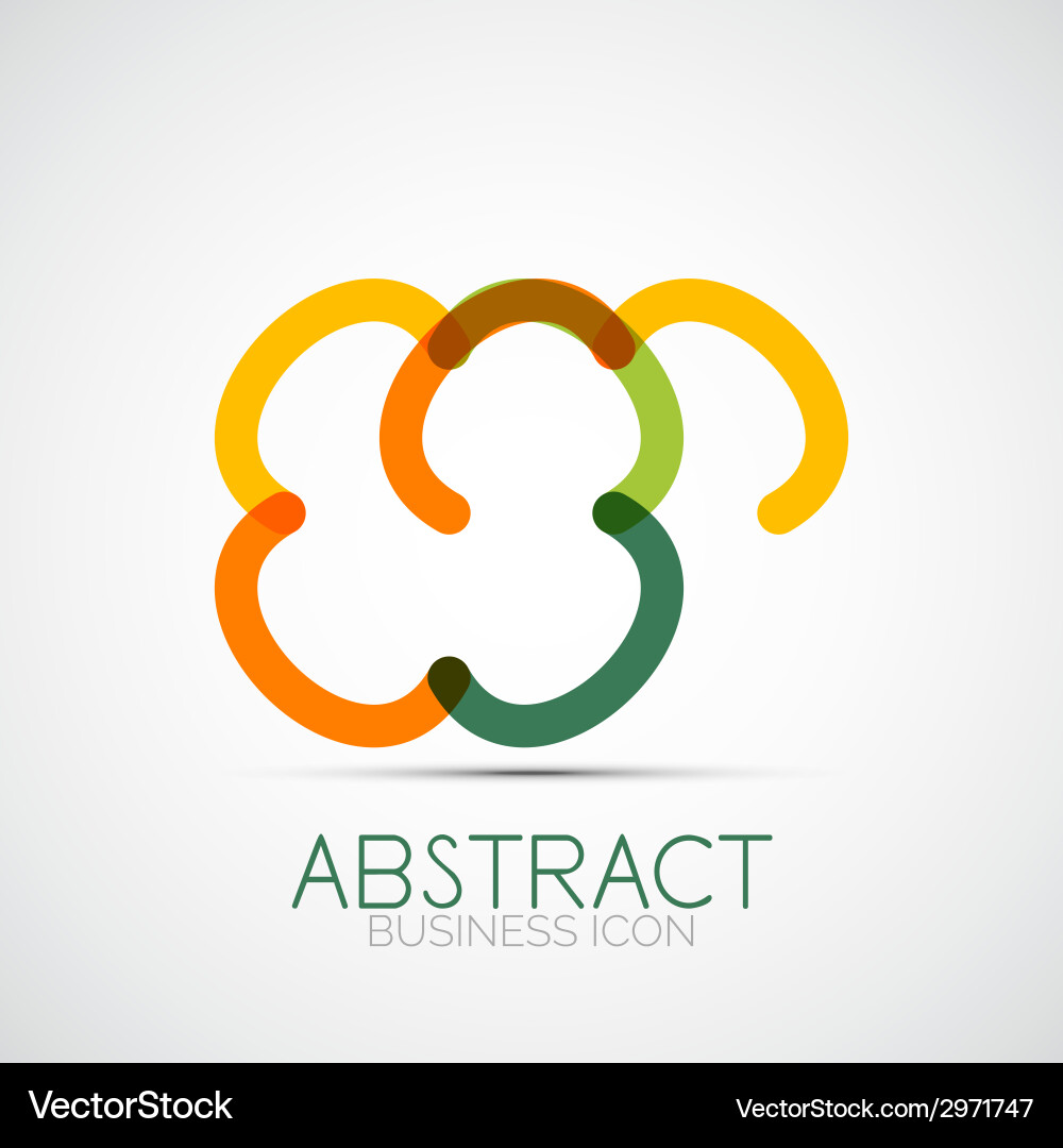 Line design loop logo vector image