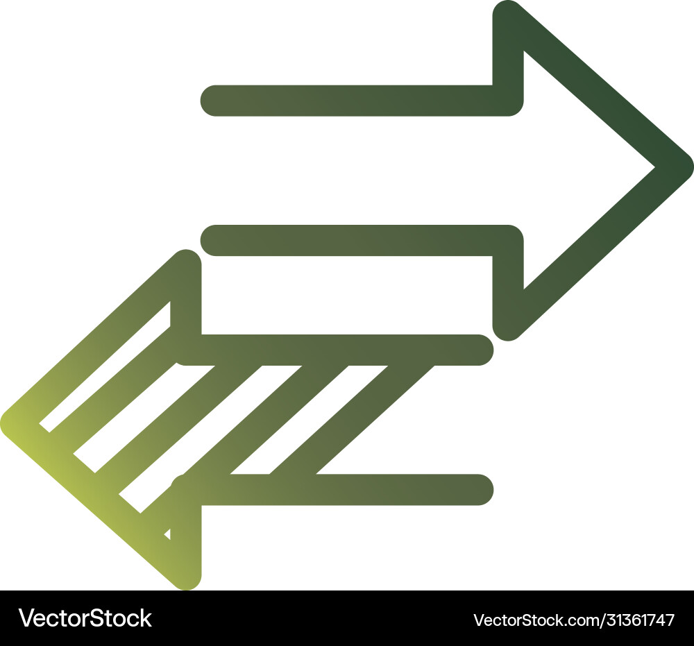 Next and before arrows gradient style icon vector image