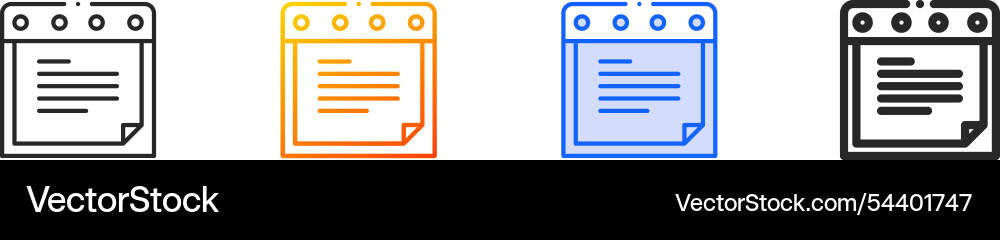 Notes iconthin linear gradient blue stroke Notes iconthin linear gradient blue stroke Vector Image