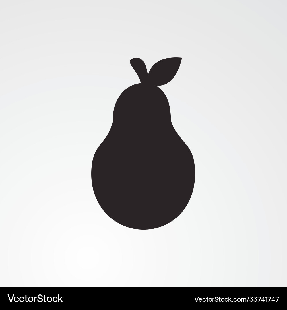 Pear icon for web and mobile vector image