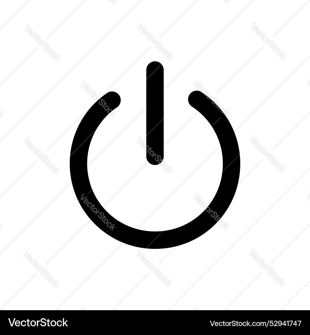 Power icon set turn off switch symbol computer Vector Image