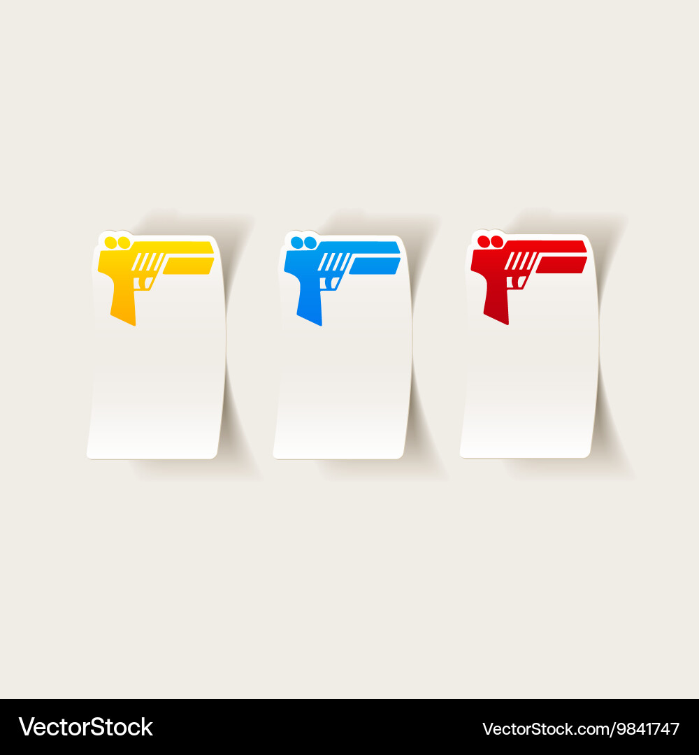 Realistic design element gun game Vector Image