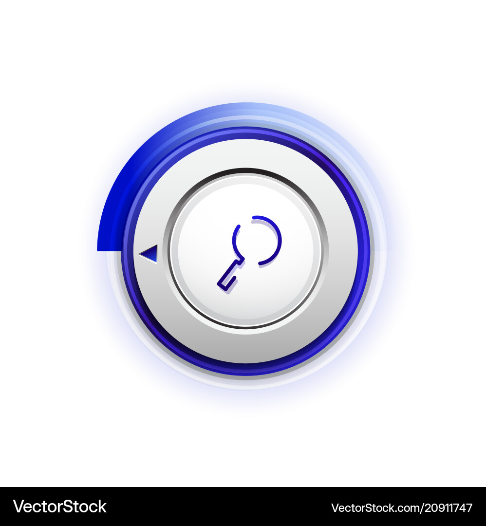 Search magnifier web button magnify icon modern Search magnifier web button magnify icon modern vector image