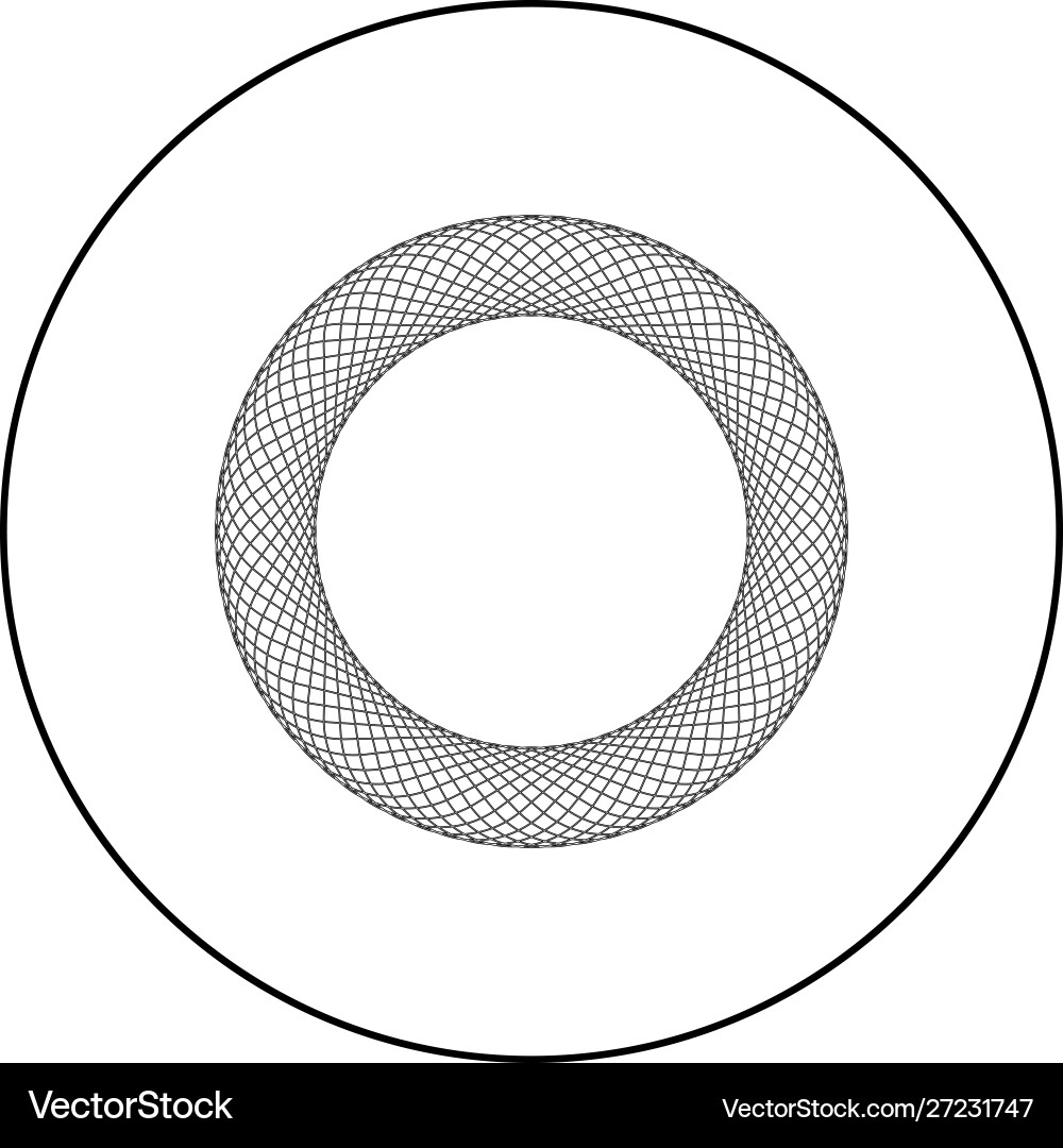 Spirograph Element leer im Zentrum abstrakt Vektorbild