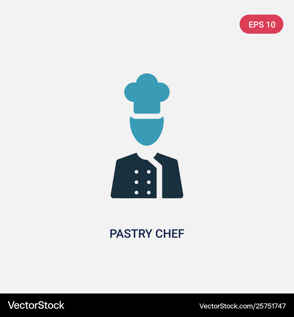 Two color pastry chef icon from user concept Vector Image