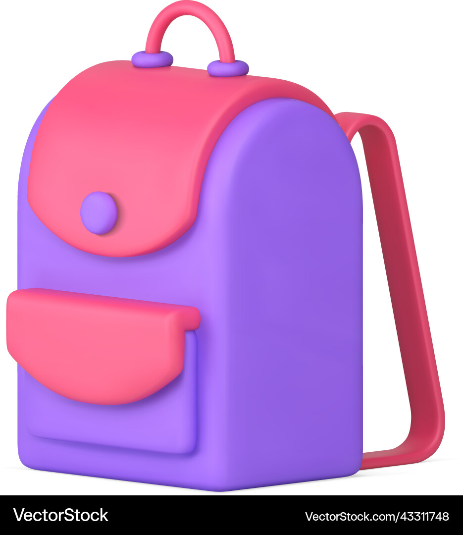 Backpack schoolbag for school supplies carrying Backpack schoolbag for school supplies carrying vector image