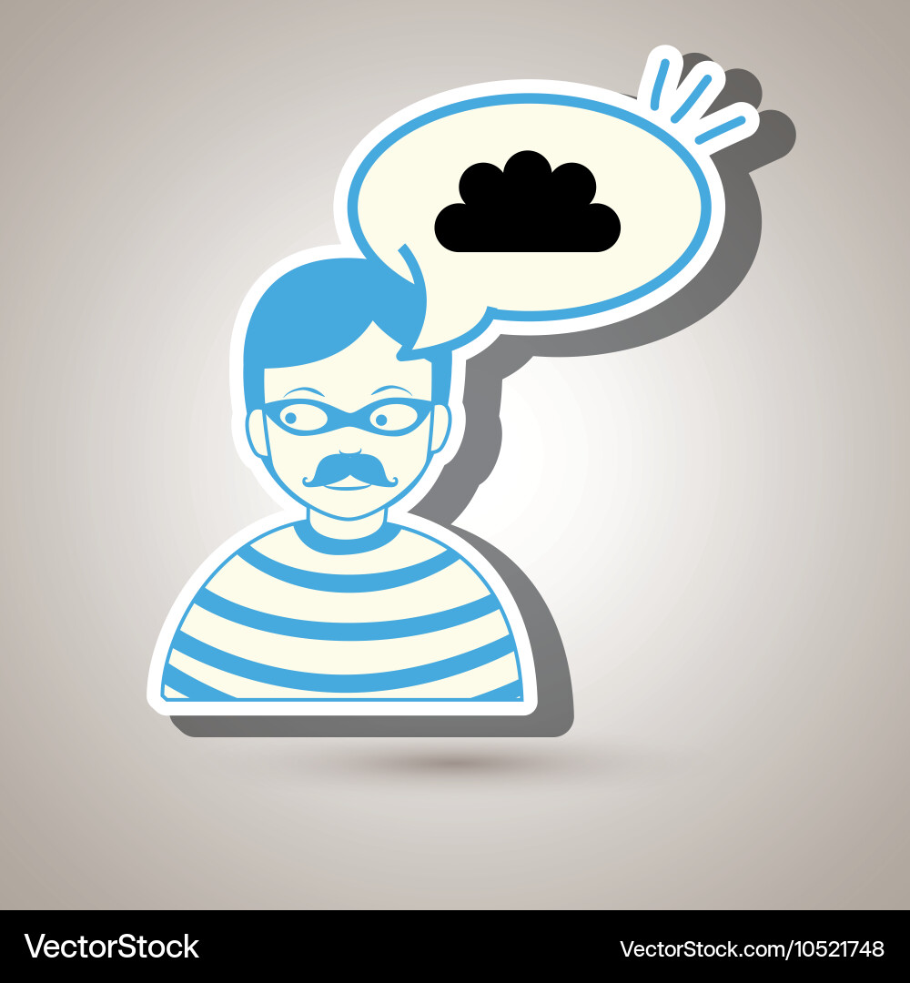 Hacker information app icon vector image