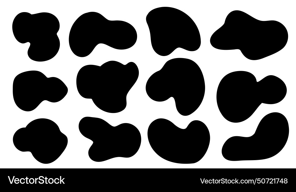 Irregular black blob shape asymmetric Irregular black blob shape asymmetric vector image