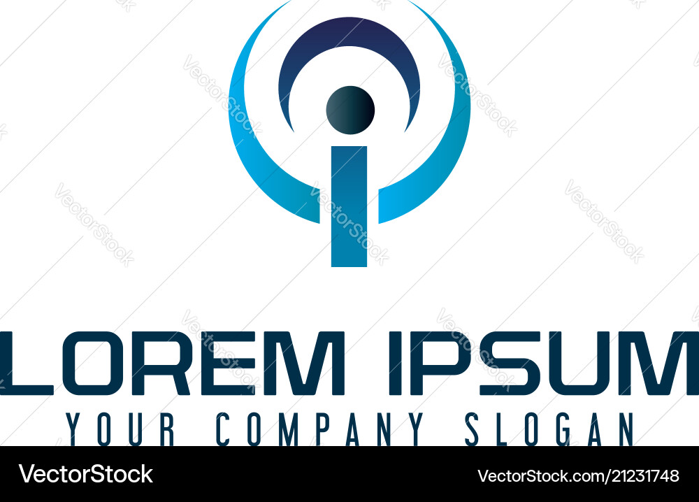 Letter i Technologie Logo Design Letter i Technologie Logo Design vektorbild