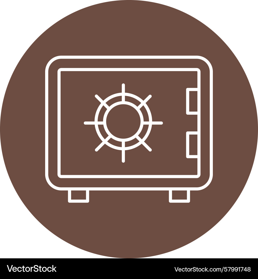 Locker line multi circle Vector Image